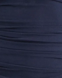 Vernia Plunge Batwing Top in Cupro Navy