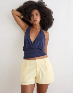 Vexa Low Rise Mini Short in Lemon