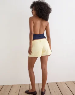Vexa Low Rise Mini Short in Lemon