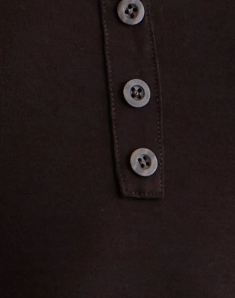 Vibian Short Sleeve Top in Chocolate Brown
