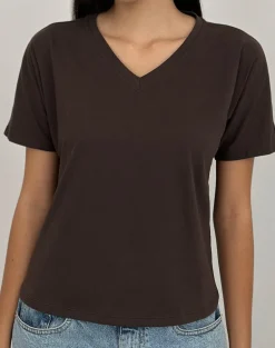Viman Top in Jersey Chocolate