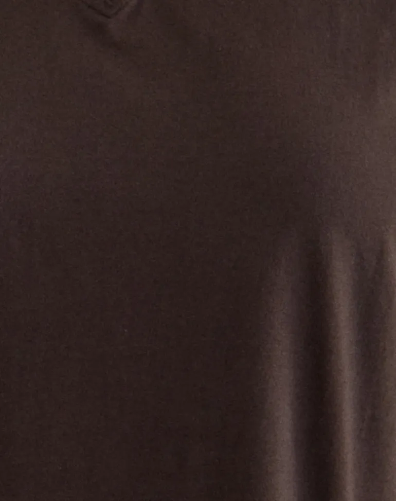 Viman Top in Jersey Chocolate