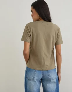 Viman Top in Jersey Khaki