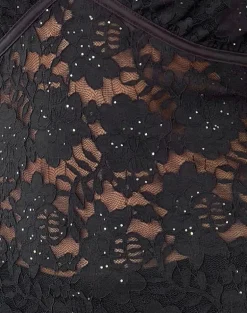 Vishata Top in Black Sequin Lace