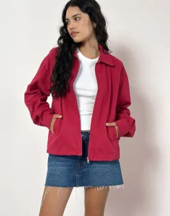 Vita Bomber Jacket in Adrenaline Red