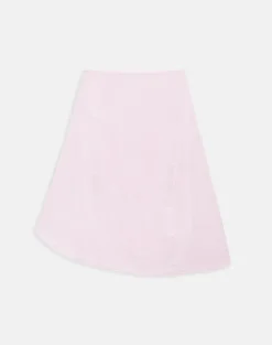 Void Midi Skirt in Crinkle Light Pink