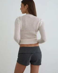 Wamuka Short in Tailoring Pinstripe Grey