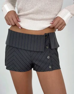 Wamuka Short in Tailoring Pinstripe Grey