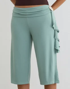 Wasana Capri Trouser in Aqua Grey