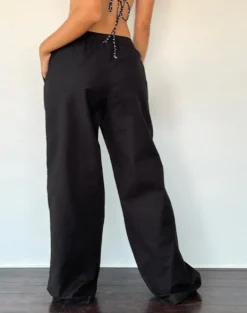 Wasic Wide Leg Trouser in Black