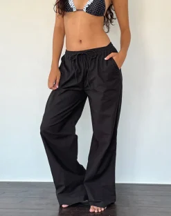 Wasic Wide Leg Trouser in Black