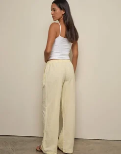 Wasic Wide Leg Trouser in Lemon