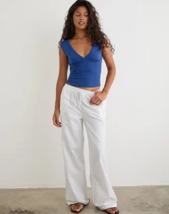 Wasic Wide Leg Trouser in White