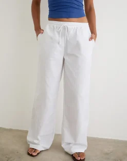 Wasic Wide Leg Trouser in White