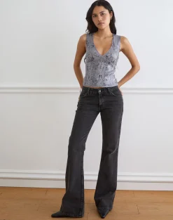 Wespiser Top in Sequin Lilac Grey