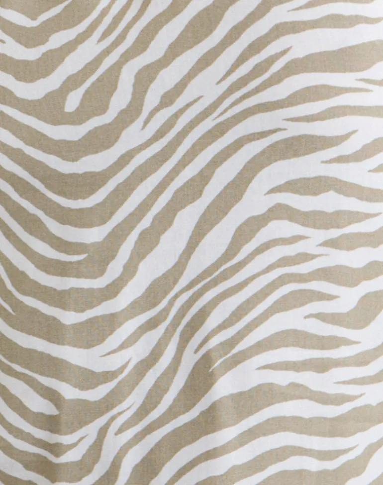 Wiby High Neck Backless Top in Tonal Zebra