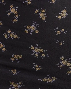 Wilem Long Sleeve Dress in Femme Floral Black and Gold