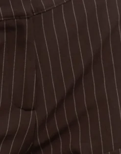 Wiluta Shorts in Tailoring Dark Brown Pinstripe