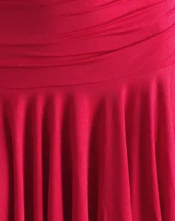 Winslet Plunge Mini Dress in Slinky Red
