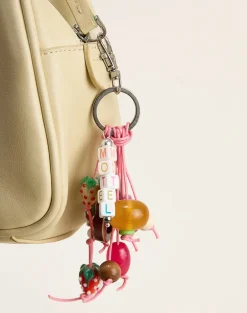 Wooden and Strawberry Keychain