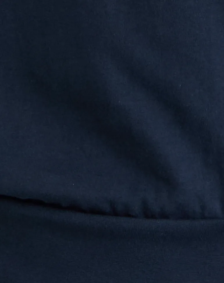 Yacin Slouchy Top in Navy