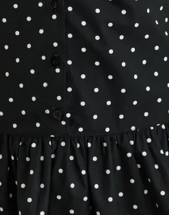 Yadara Mini Dress in Polka Black
