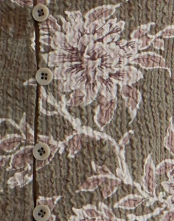 Yakova Blouse in Woven Floral Green