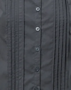 Yara Blouse in Poplin Charcoal Grey
