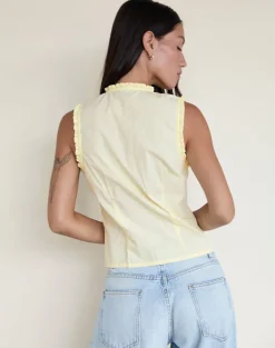 Yara Blouse in Poplin Lemon