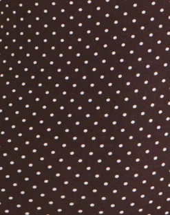 Yoi Top in Brown with Micro Polka Print
