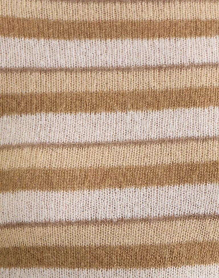 Yukara Long Sleeve Top in Knit Tonal Stripe