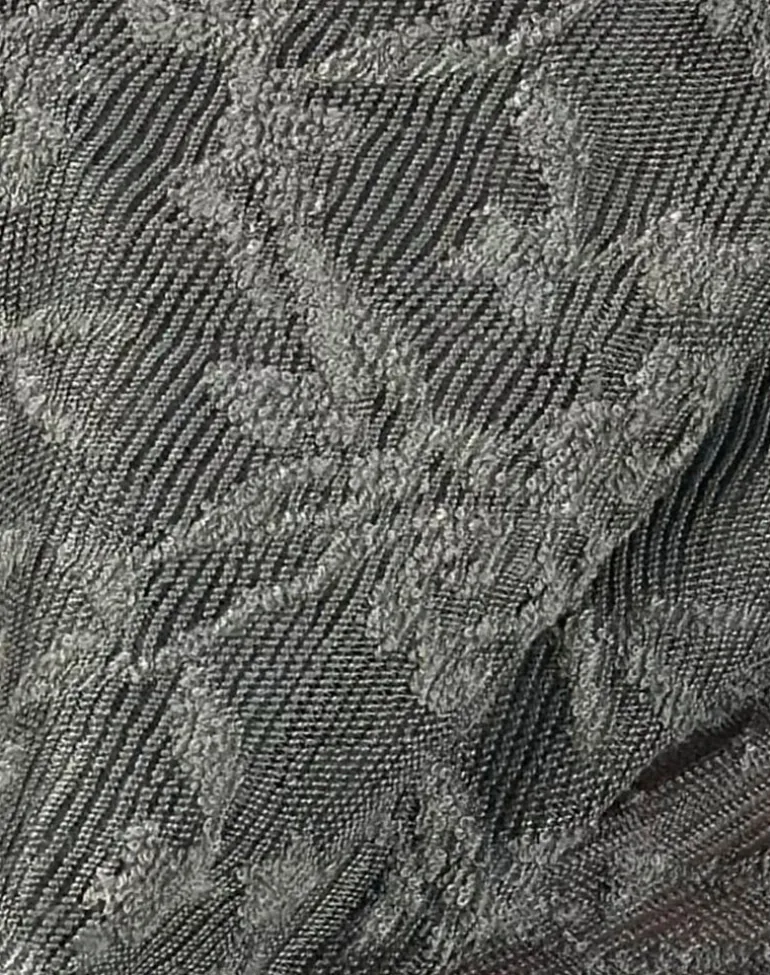 Yukari Plunge Top in Jacquard Knit Green