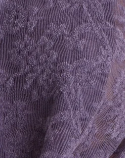 Yukari Plunge Top in Jacquard Knit Purple