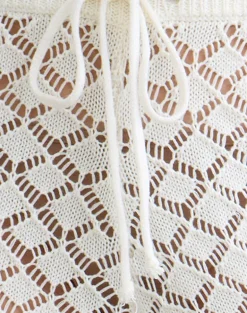 Zahli Trouser in Knit White