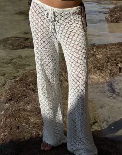 Zahli Trouser in Knit White