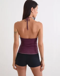 Zalika Top in Crystal Rose Burgundy