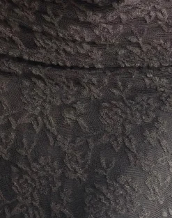 Zari Cowl Neck Mini Dress in Jacquard Knit Brown