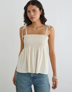 Zerah Top in Candy Stripe Yellow