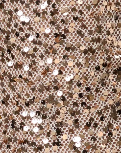 Zeyana Unlined Mini Dress in Sequin Gold