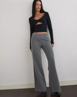 Zolena Trouser in Tailoring Pinstripe Grey