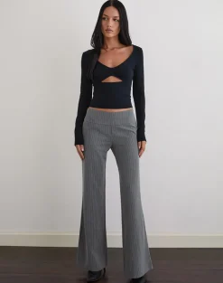 Zolena Trouser in Tailoring Pinstripe Grey