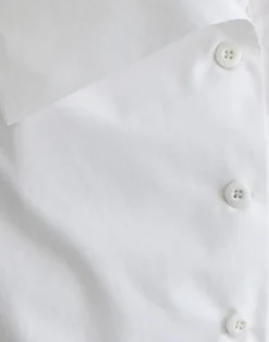 Zosia Asymmetric Button Blouse in White