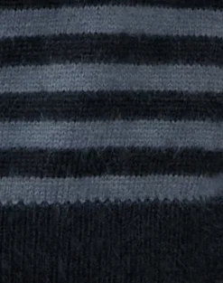 Zuleika Jumper in Charcoal Stripe
